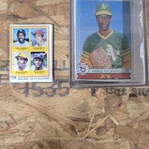 Topps Baseball Card Collection with Green and Yellow Accents